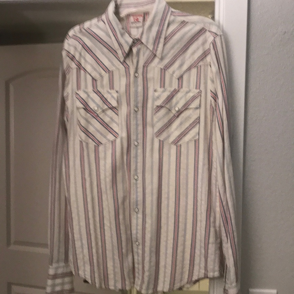 Mens True Religion pearl snap shirt